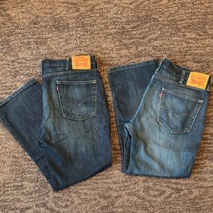 2 Men’s Levi’s 514s 38x30, like new